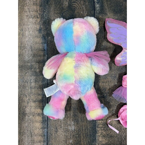 Build A Bear Fairy Friends Pastel Bear, Ballet Leotard & Slippers, Wings, Wand! - Picture 8 of 16